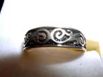Fashion men jewelry supply company wholesale black silver spirals ring