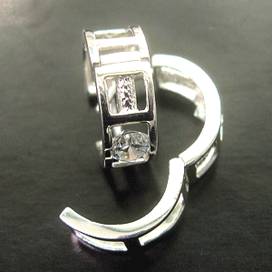 Wholesaler prices direct from China jewelry store wholesale multi square cz hoop earring  