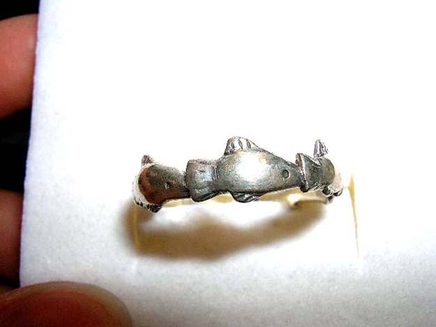 Buy sealifes jewelry online store wholesale connected fish ring  